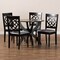 Baxton Studio Tonia Grey Upholstered and Dark Brown Wood 5-Piece Dining Set 172-9730-10902 - alternate 3